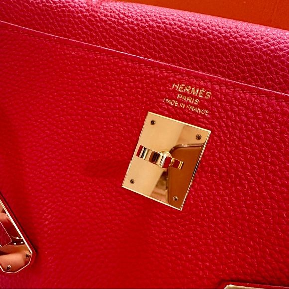 *SOLD* Hermes Capucine Togo Leather Kelly Retourne 35cm - Picture 5 of 9